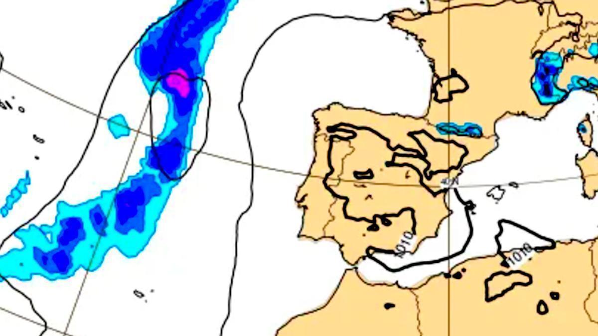 A partir del día del jueves 9, se espera la entrada de una vaguada desde el oeste, con un importante cambio de masa de aire.