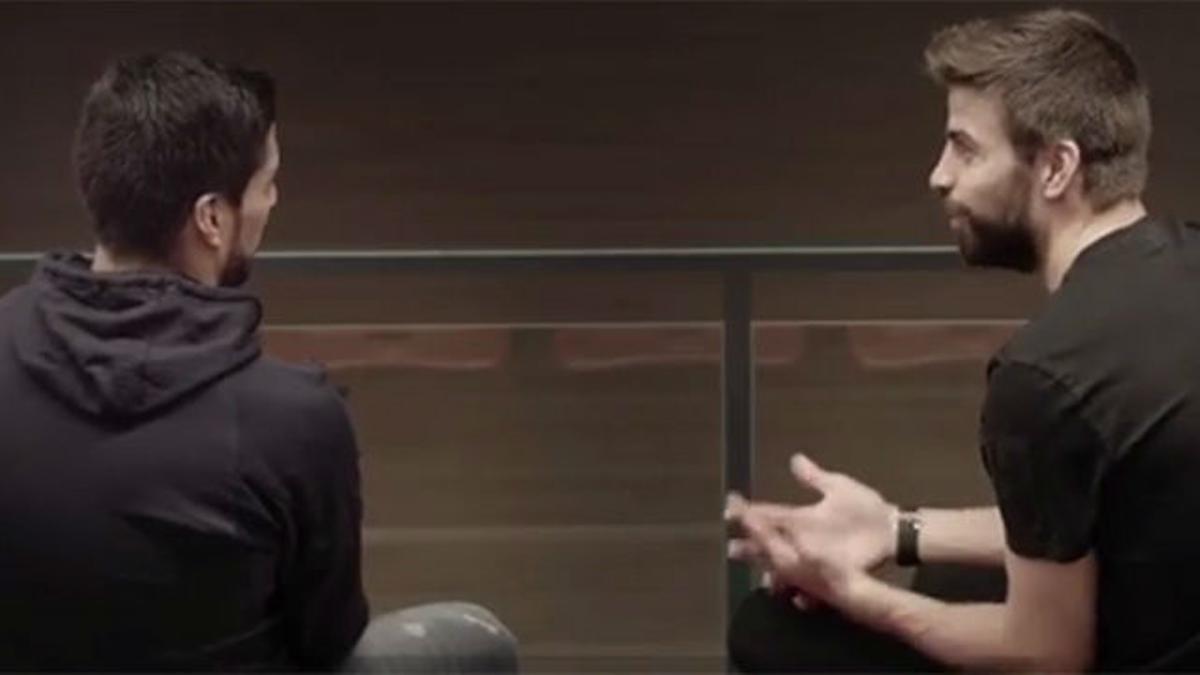 Gerard Piqué entrevistó a Luis Suárez