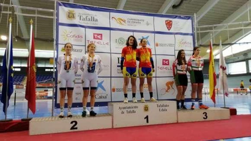 Dos medallas de oro para Asturias en el Nacional de pista