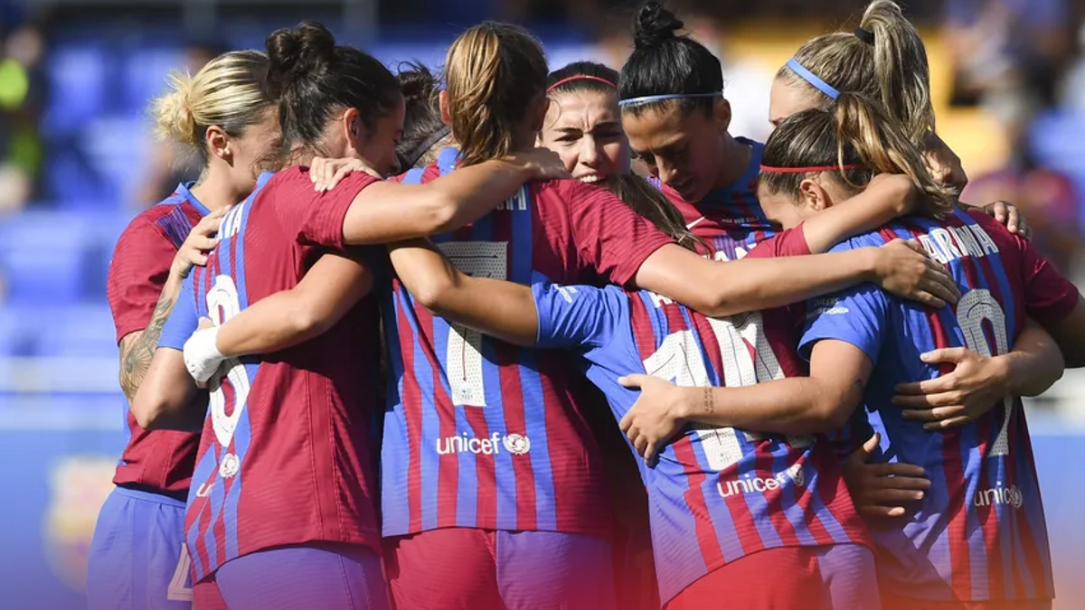 Las jugadoras del Barça femenino, en un encuentro de pretemporada