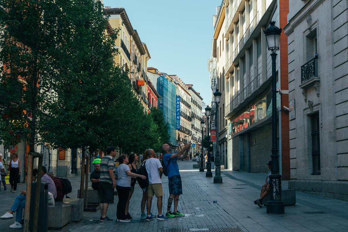 Vista de la calle de Carretas, en Madrid. 