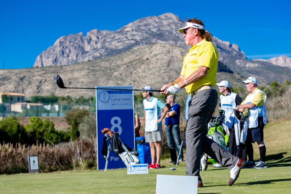 Olazábal y Jiménez lideran el elenco de legendarios golfistas que disputan a partir de hoy el Costa Blanca Seniors Masters en el hotel Villaitana