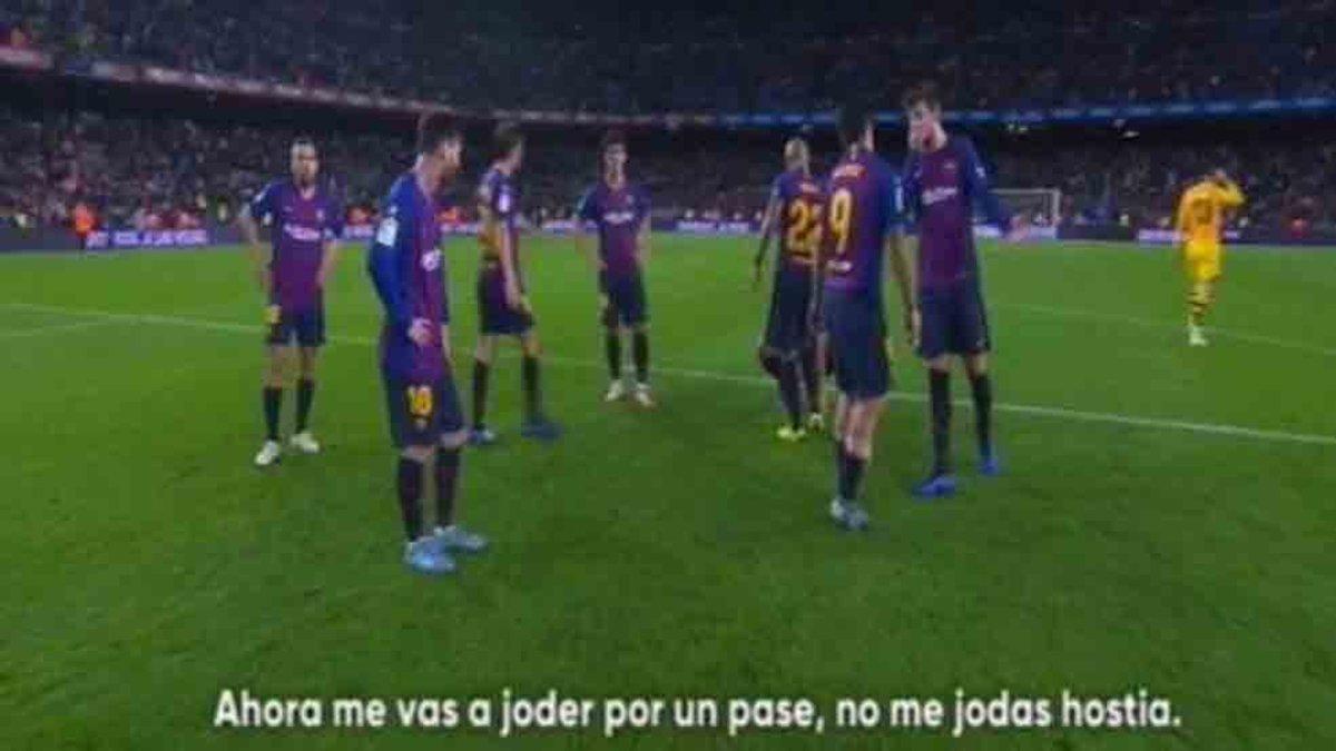 Luis Suárez y Gerard Piqué discutieron tras el partido