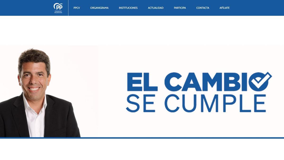 Portada de la web del PPCV.