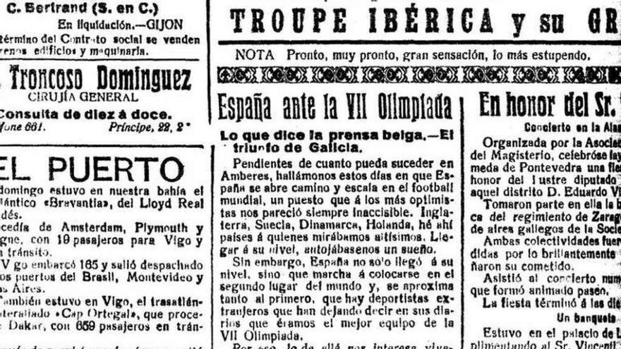 Edición de FARO DE VIGO de septiembre de 1920. // FdV
