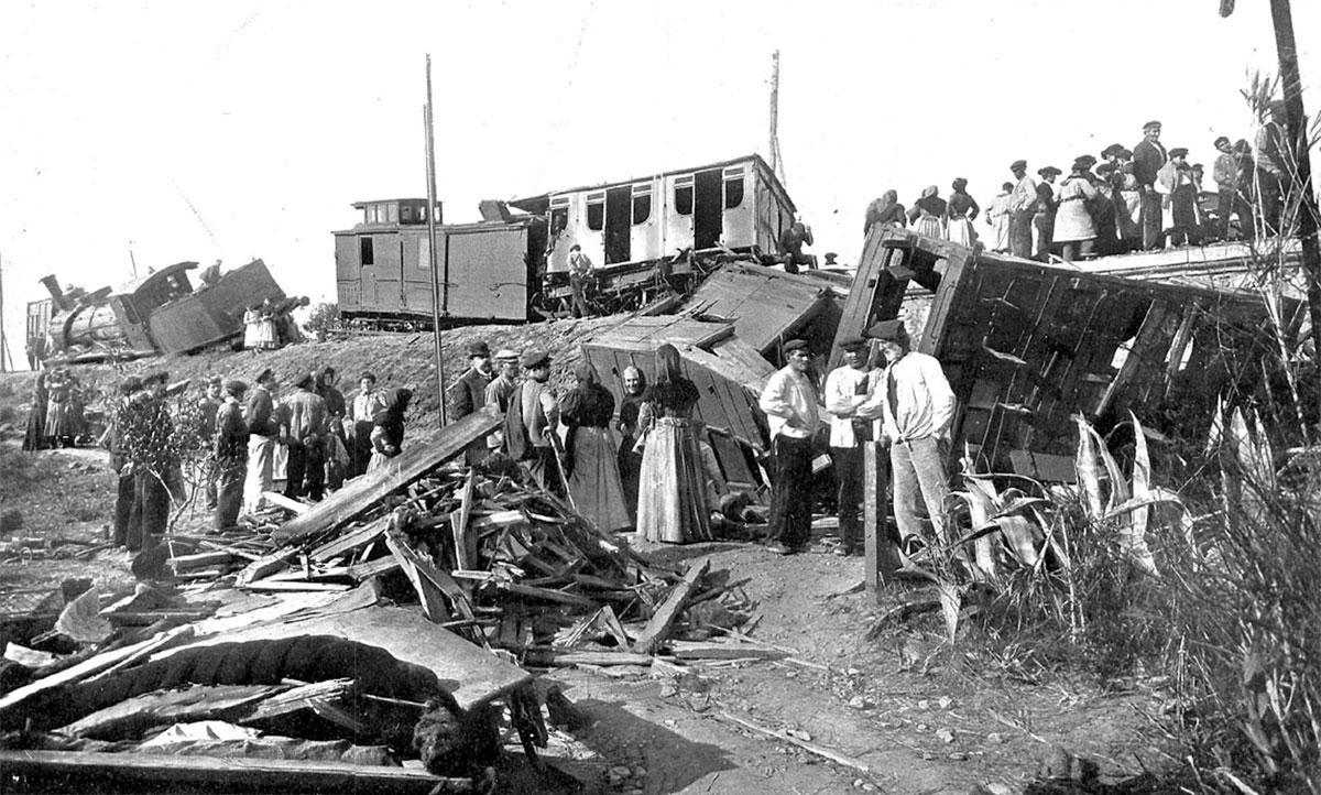 Imatge de l'accident de 1907 que fou publicada a la revista Nuevo Mundo