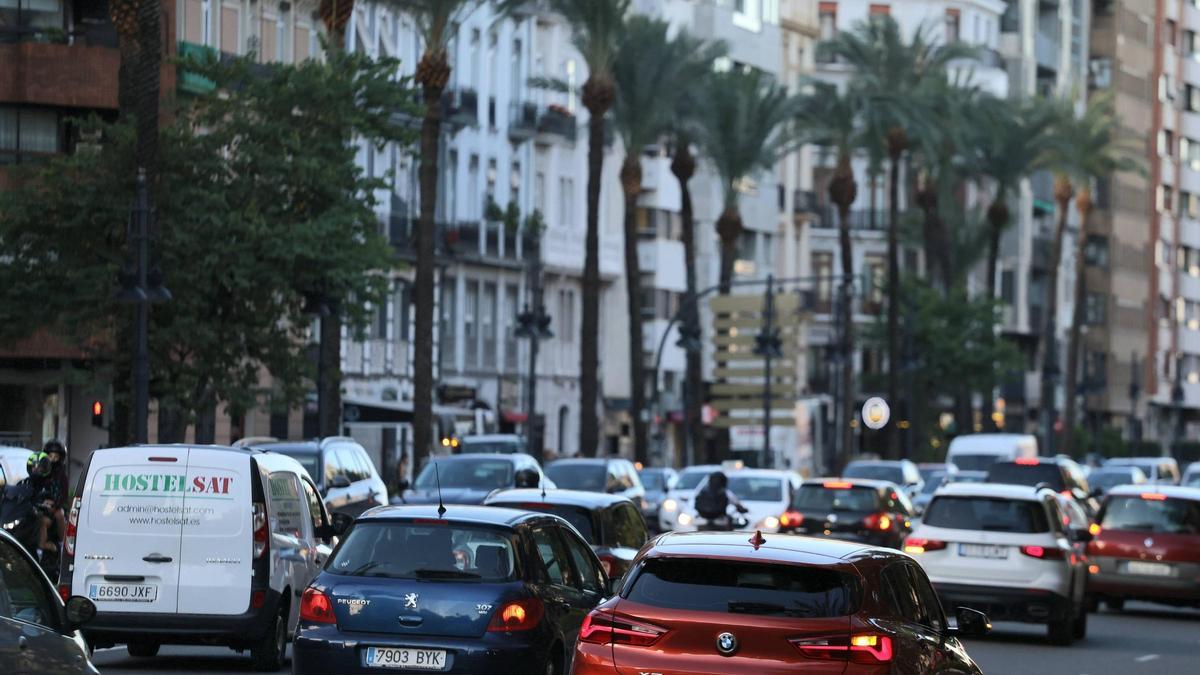 Tráfico en el interior de la ciudad de València