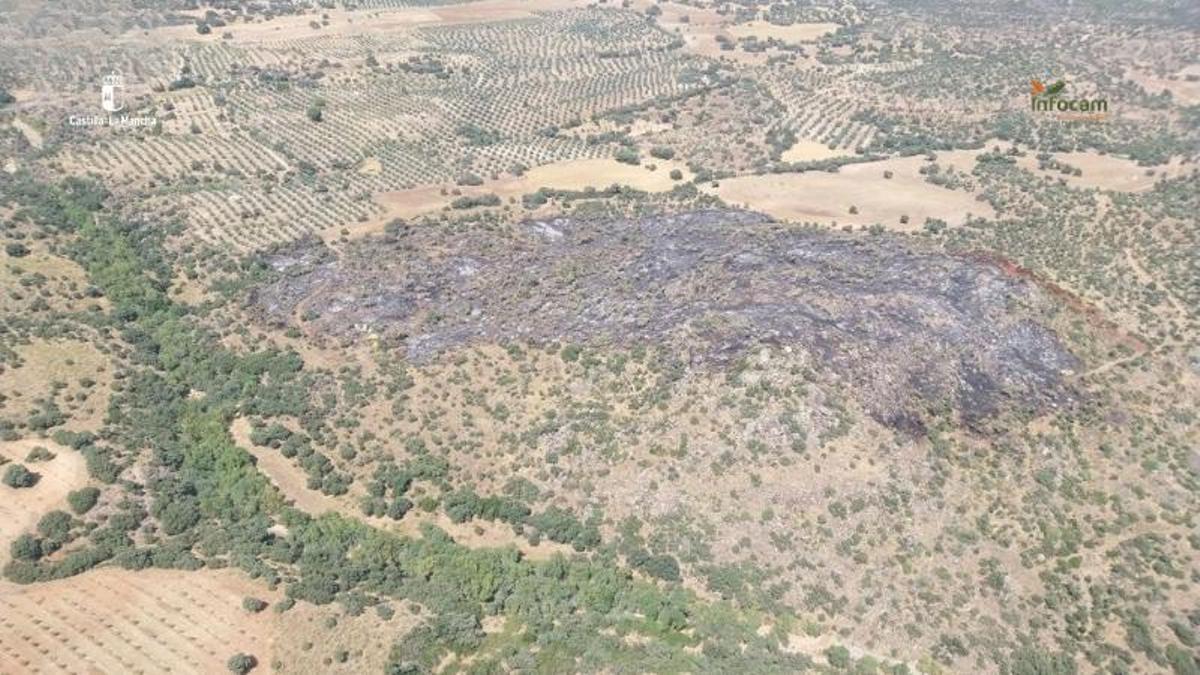 El incendio forestal declarado en Villarejo de Montalbán se encuentra controlado