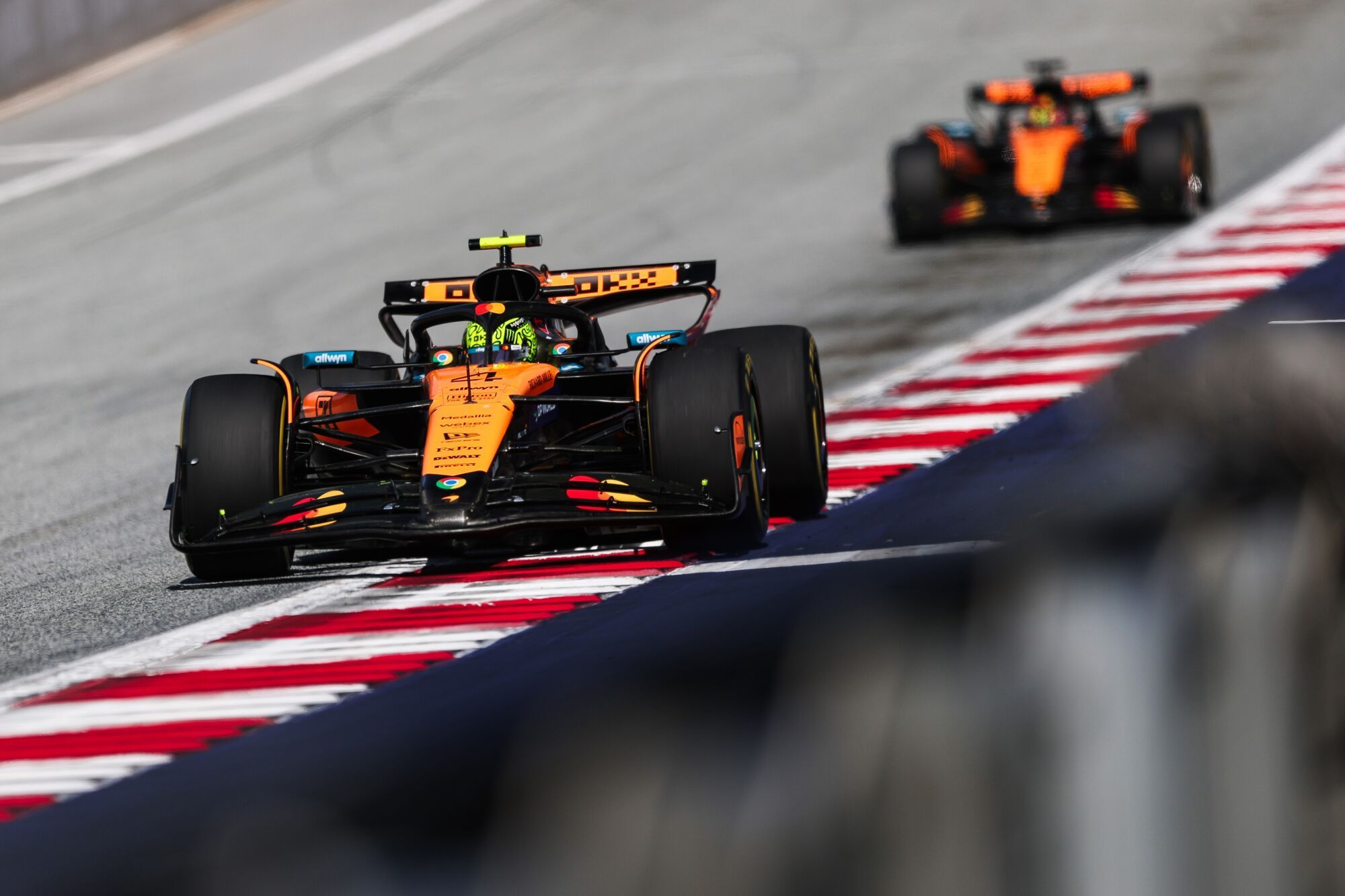29/06/2025 04 NORRIS Lando (gbr), McLaren F1 Team MCL39, action and 81 PIASTRI Oscar (aus), McLaren F1 Team MCL39, action during the Formula 1 MSC Cruises Austrian Grand Prix 2025, 11th round of the 2025 FIA Formula One World Championship from June 27 to 29, 2025 on the Red Bull Ring, in Spielberg, Austria - Photo Xavi Bonilla / DPPI DEPORTES Xavi Bonilla / DPPI / AFP7 / Europa Press