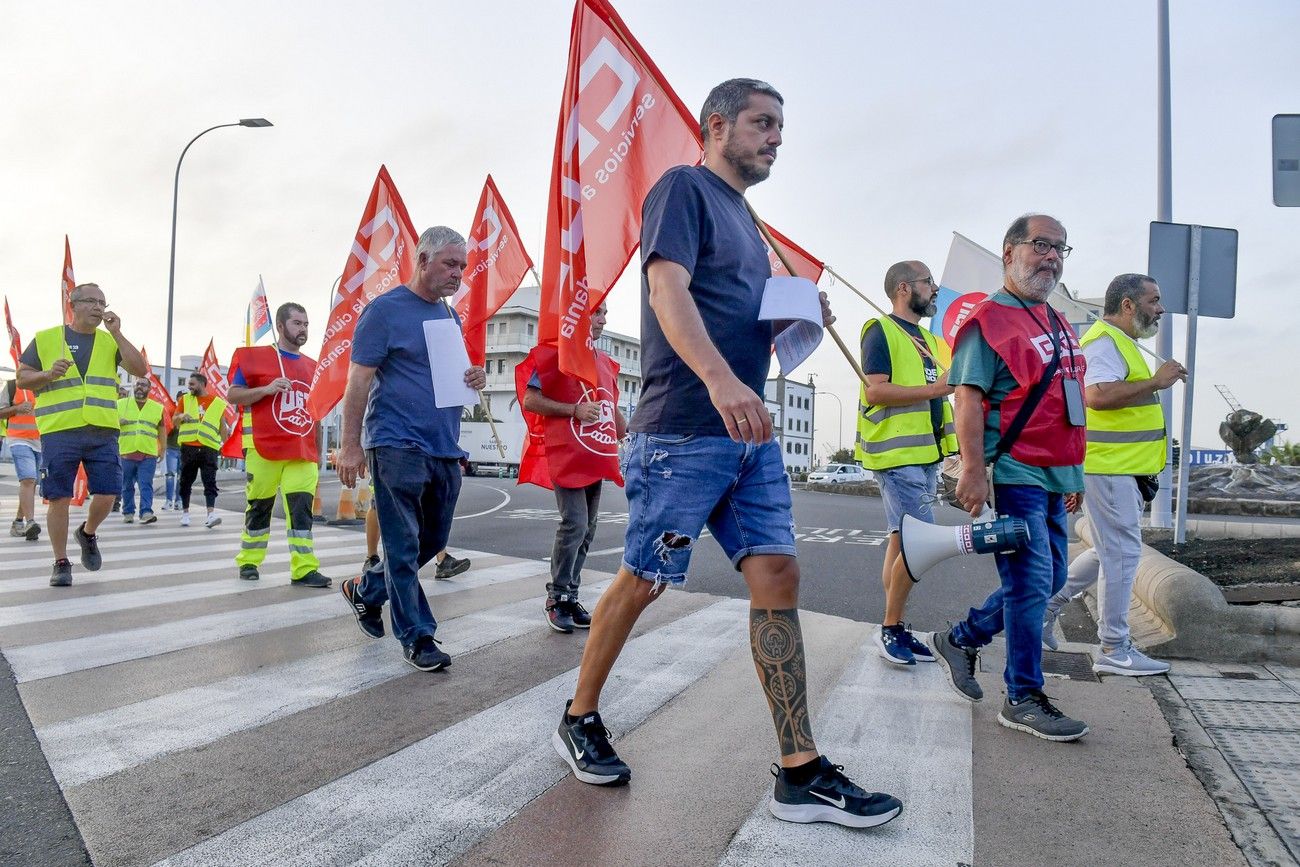 La primera jornada de la huelga de transporte no deja incidencias destacables en Las Palmas