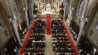 Misa en la Basílica de Gijón "de reparación de las blasfemias" en los Juegos Olímpicos de París