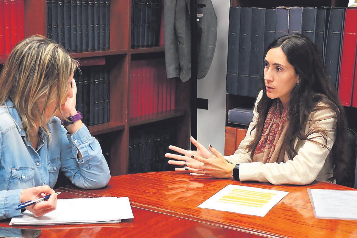 Eugenia Cerverón, directora de Akuo en España, en un momento de la entrevista con ‘Mediterráneo’.