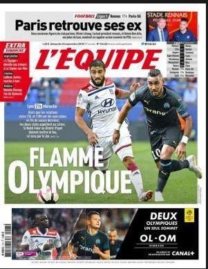 Portada L'ÉQUIPE domingo 23 septiembre 2018