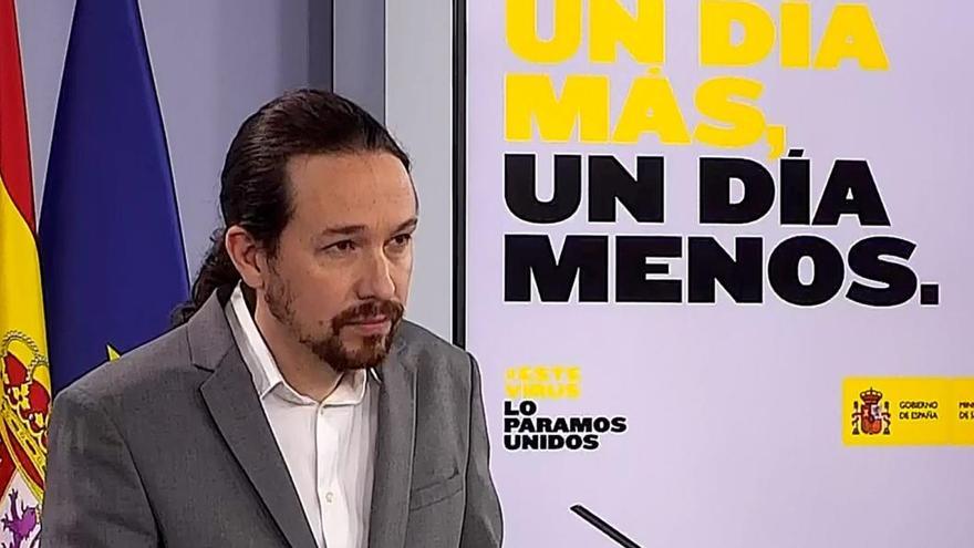 Imagen de Pablo Iglesias en rueda de prensa