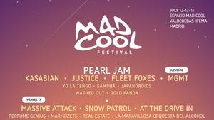 Cartel por días de Mad Cool Festival 2018.