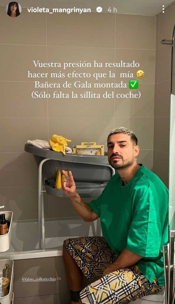 Fabio monta la bañera de Gala