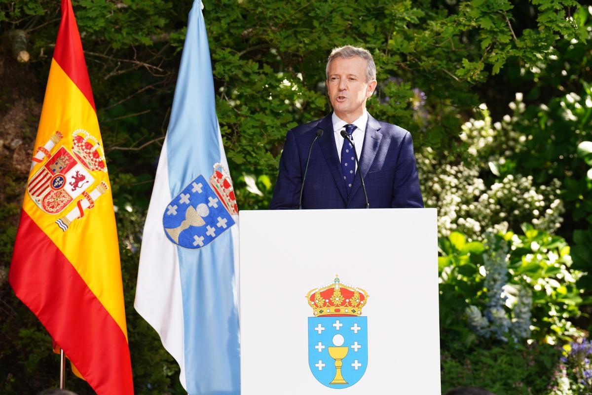 Alfonso Rueda durante su discurso en el acto de toma de posesión