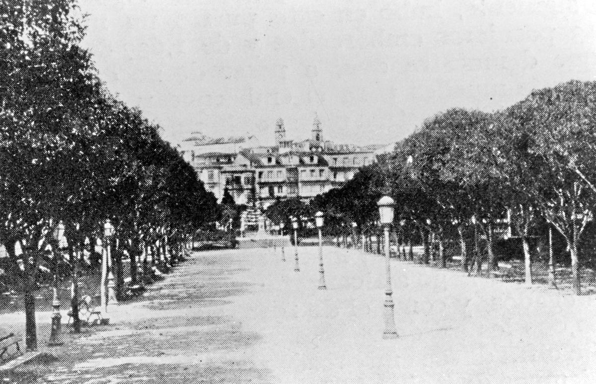 Imaxe da Alameda de Vigo en 1927