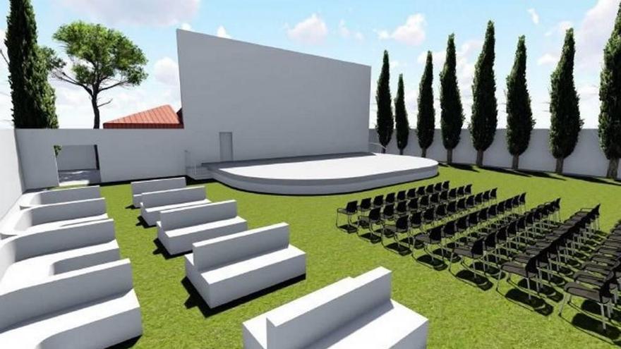 Auditorio al aire libre que propone el informe sobre el Museo de la Huerta