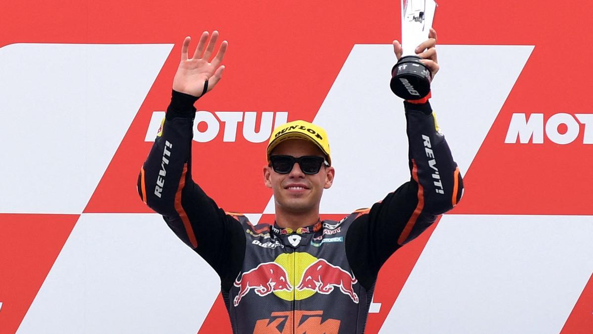 Augusto Fernández, ganador de Moto2 2022 en el circuito de Assen.