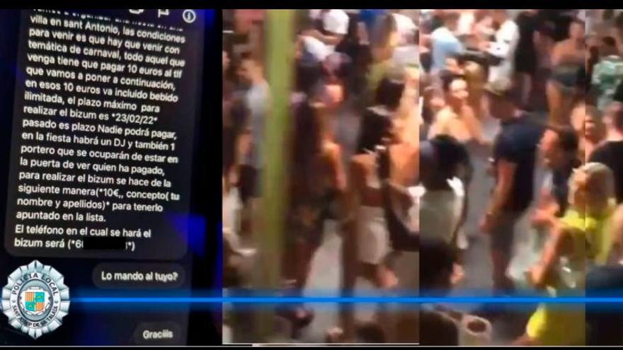 Desalojada una fiesta de carnaval ilegal en Ibiza con 400 personas