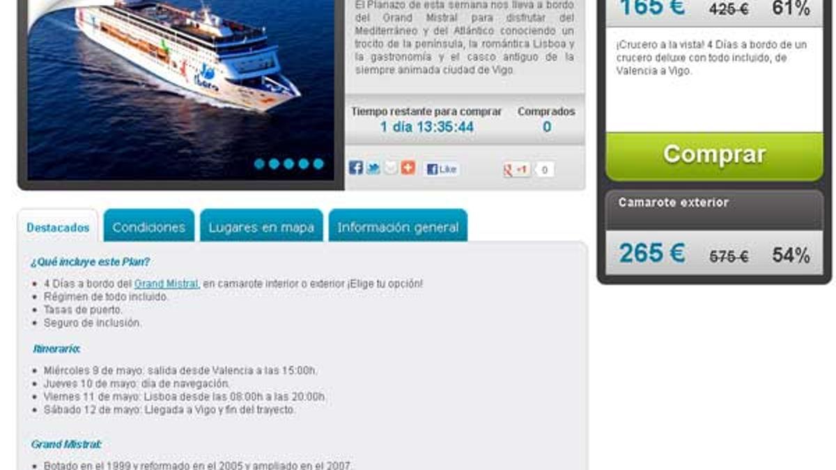 Disfruta de 4 días de crucero por 165 