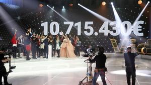 El marcado final de ’La Marató’ de TV-3 del 2018. 