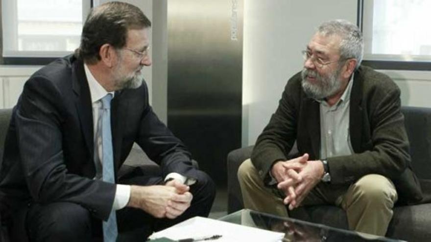 Rajoy se reúne con Cándido Méndez