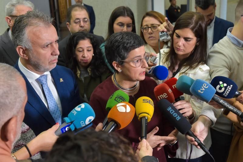 25-01-2020 LAS PALMAS DE GRAN CANARIA. Angel Víctor Torres, presidente de Canarias, recibe a la ministra de Asuntos Exteriores, Unión Europea y Cooperación, Aránzazu González Kaya  | 25/01/2020 | Fotógrafo: Andrés Cruz