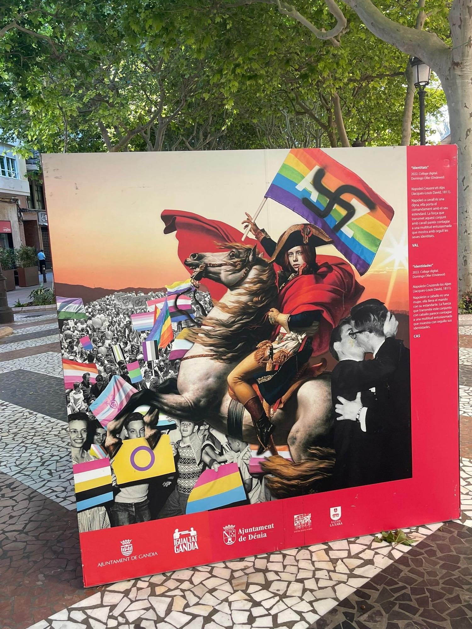 Ataque vandálico a la muestra LGTBI de Gandia