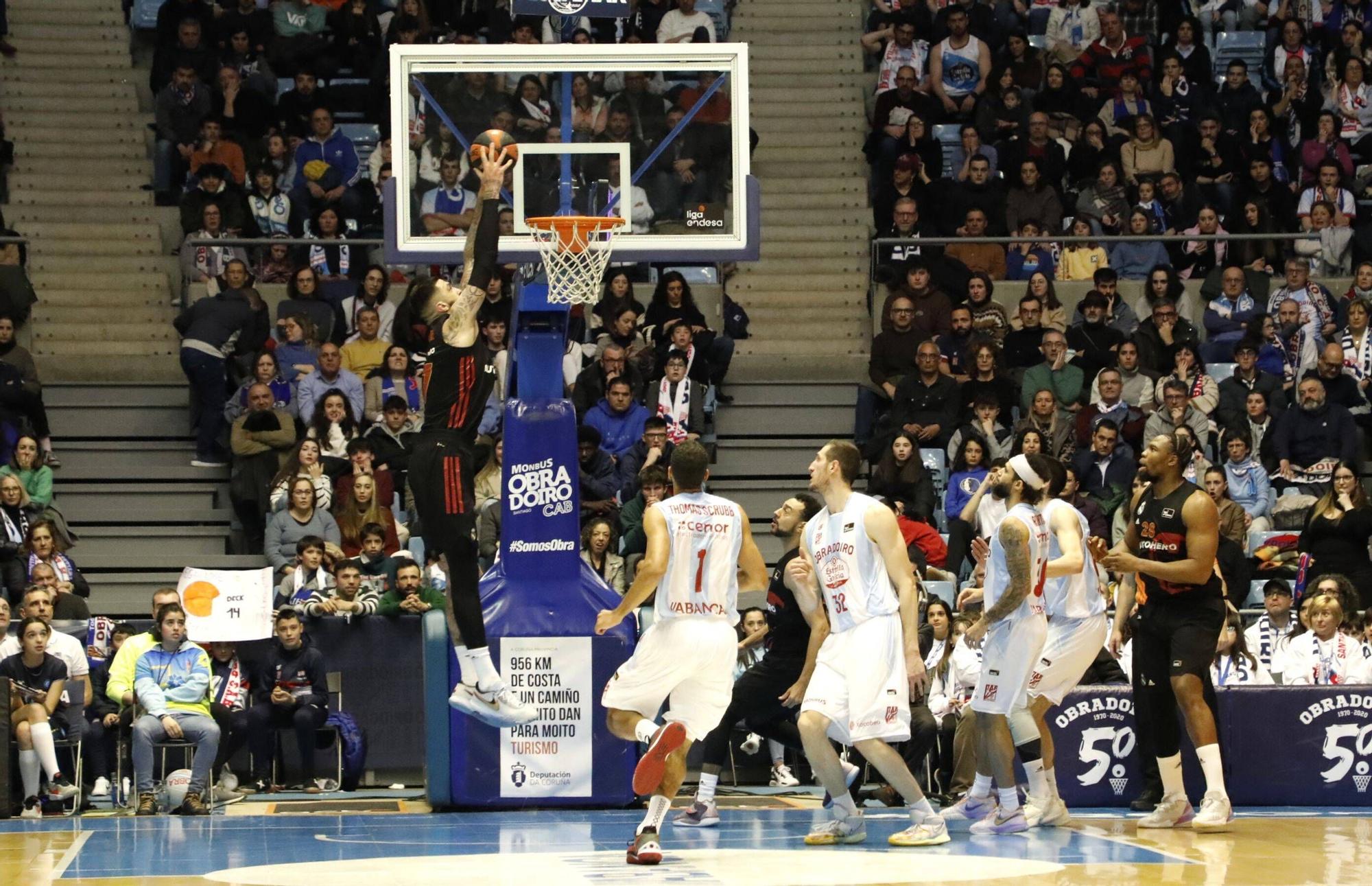 El Obradoiro cae ante el líder de la ACB: Obradoiro 78 - 84 Real Madrid