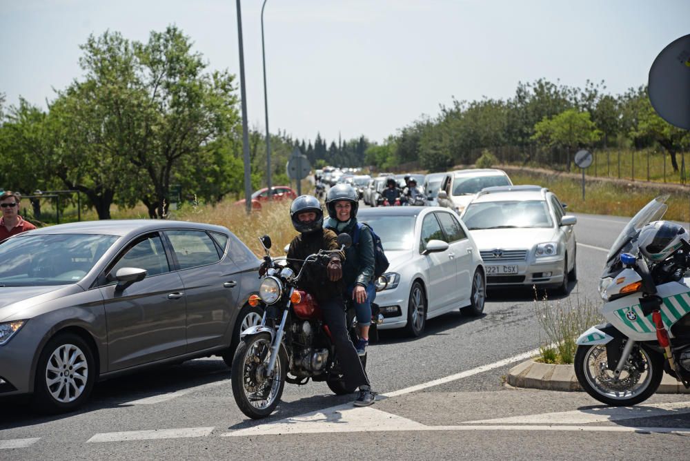 Las imágenes del atasco provocado por la Mallorca 312