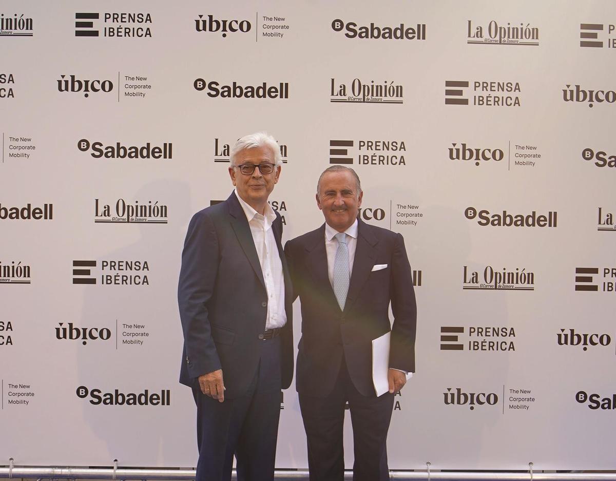 José María Esbec, presidente de CEOE-Cepyme Zamora y Pablo Junceda, director general adjunto de Banco Sabadell.