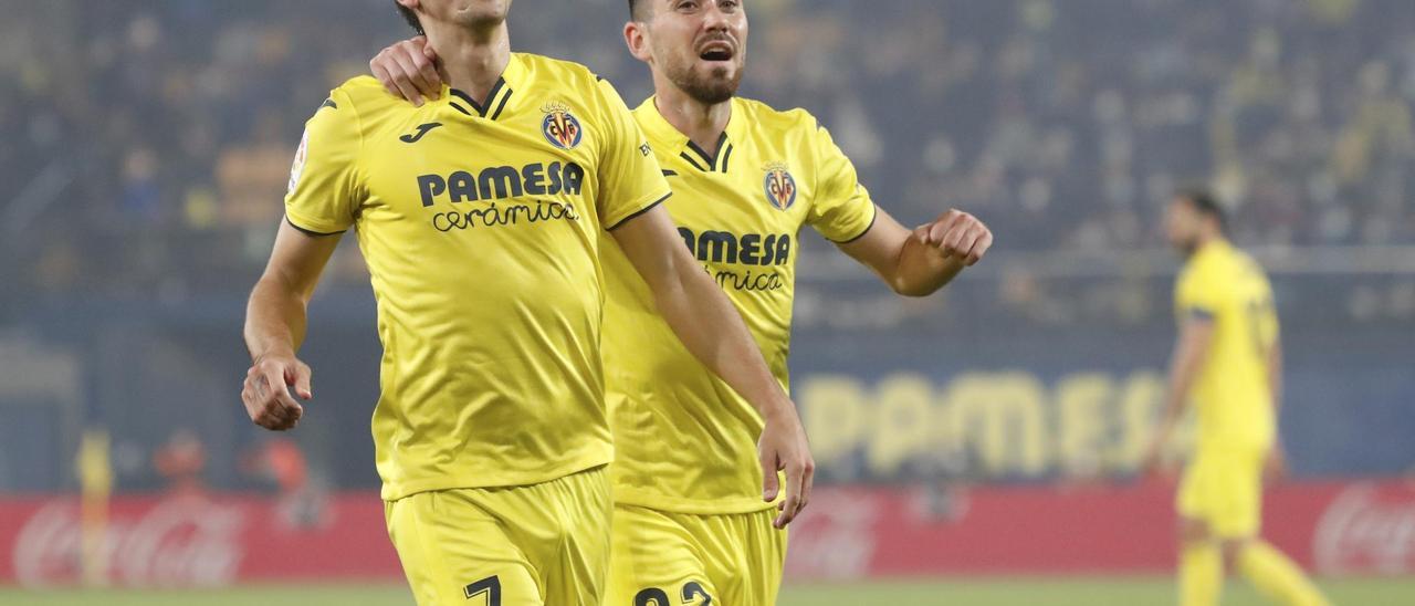 Gerard celebra uno de los dos goles anotados ante el Levante.