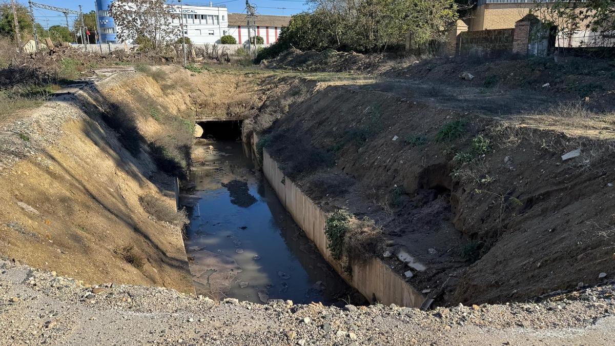 Socavón donde supuestamente se localiza la plaga de ratas en Utrera