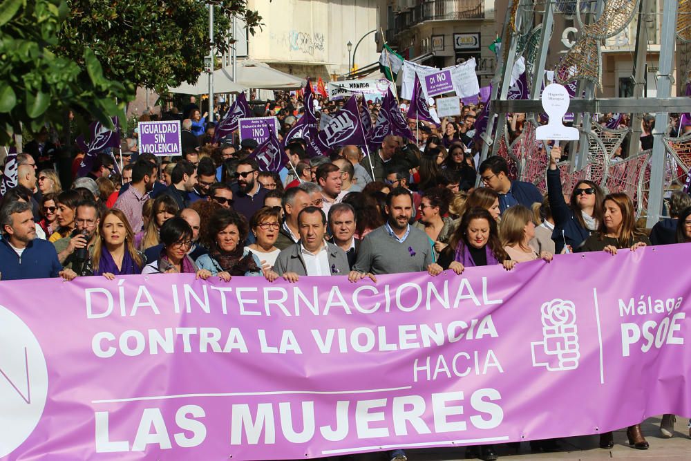 Manifestación contra la violencia de género en Málaga