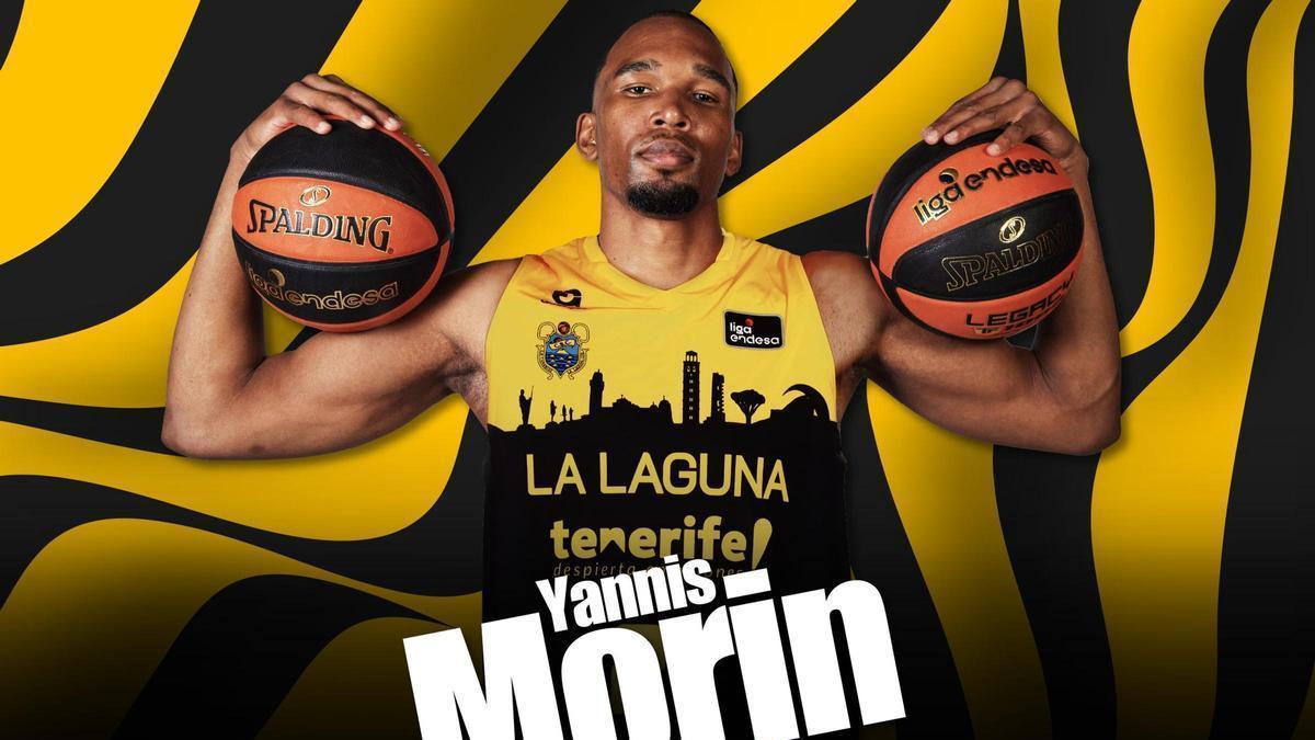 Yanis Morin en el anuncio de su fichaje por parte del CB Canarias.