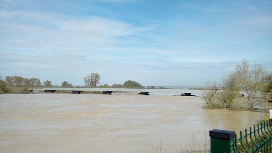 Cortada la A-1107 en Pina de Ebro