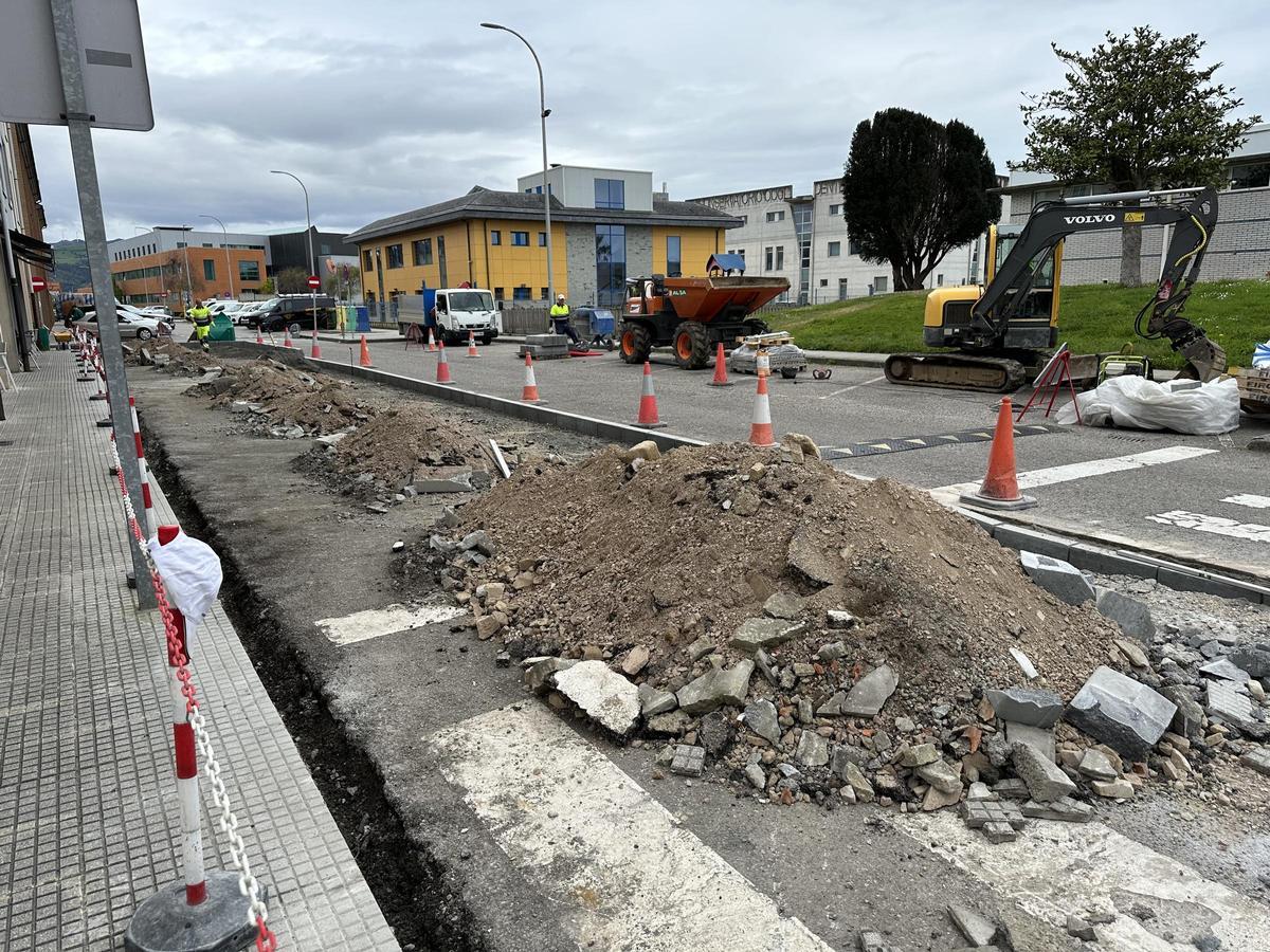 Estado actual de la zona donde se están llevando a cabo las tareas.