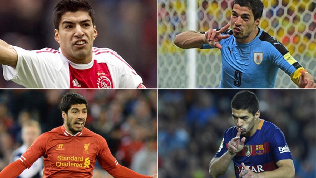 Suárez ha hecho pókers con Ajax, Uruguay, Liverpool y Barça