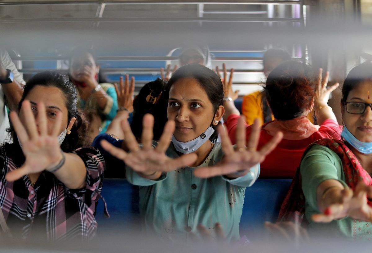 Celebración del Día Internacional de la Mujer en Bombay, India.