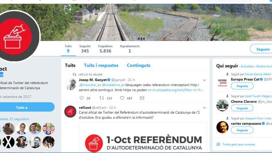 El Govern esquiva la clausura de webs posa en marxa el twitter oficial del referèndum