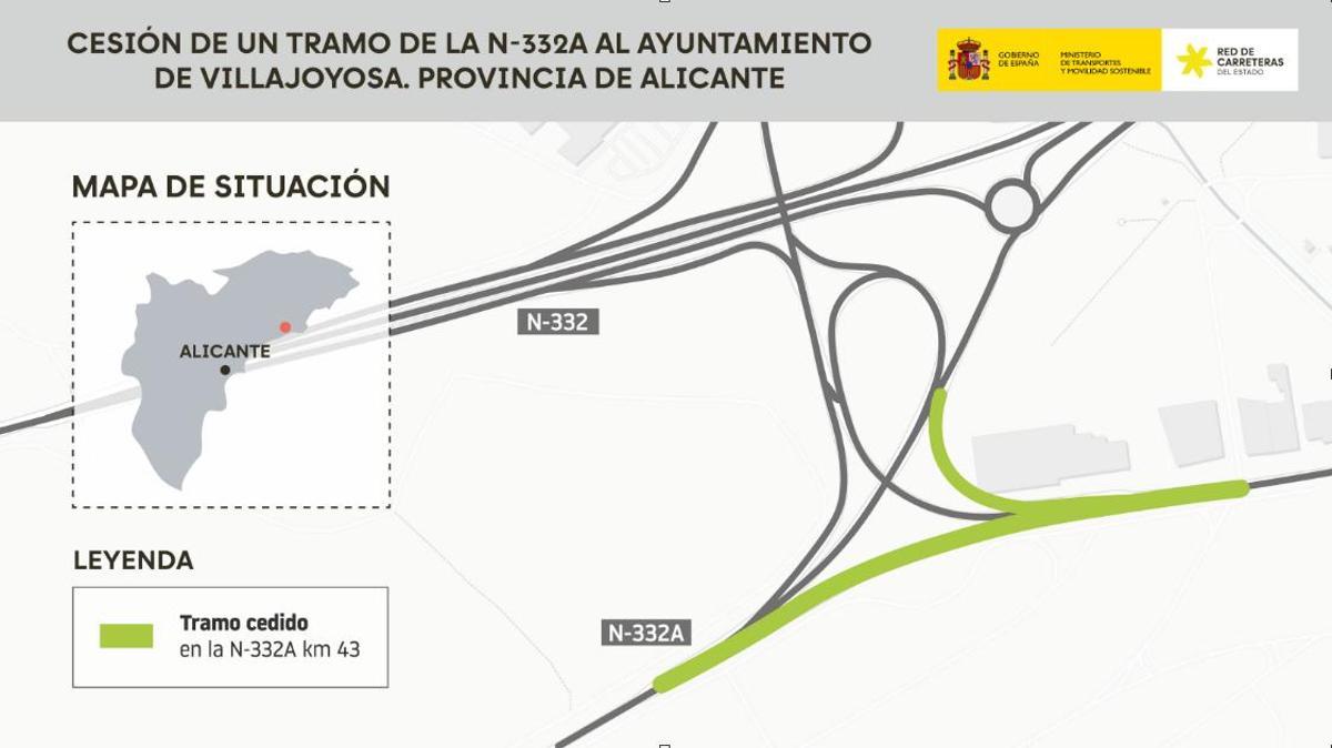 Mapa del tramo cedido