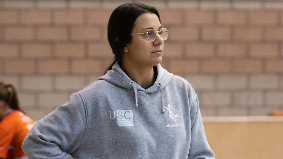 Ainhoa García, en un partido del Raxoi.