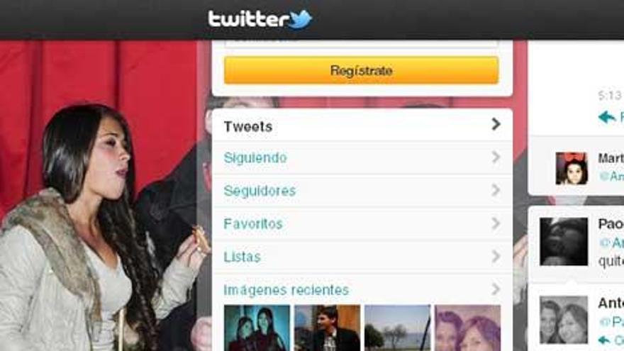 El perfil de Roccuzzo en Twitter.