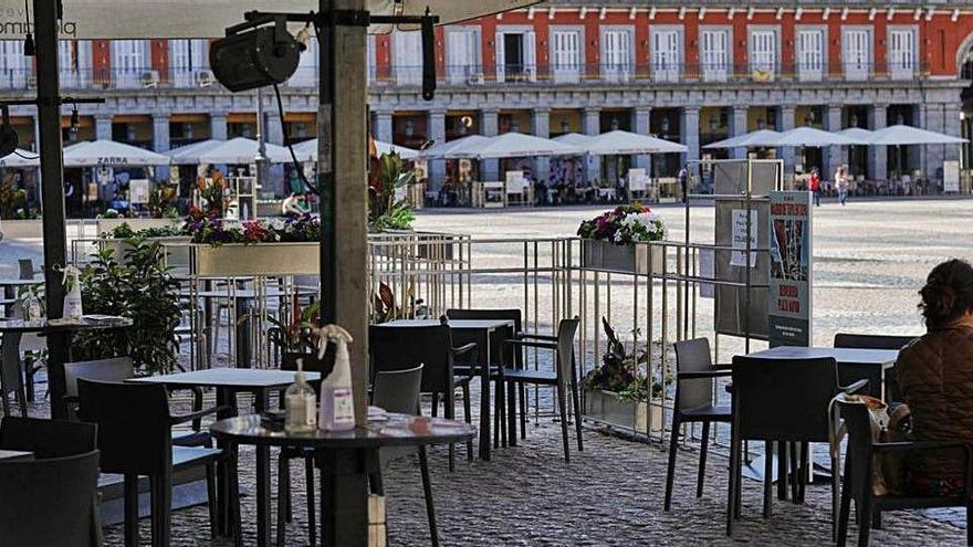 Una terrassa del centre de Madrid, aquest estiu.