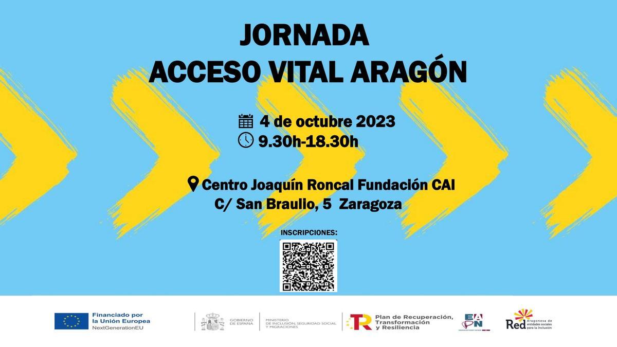 La jornada 'Acceso Vital' tendrá lugar el 4 de octubre en Zaragoza.