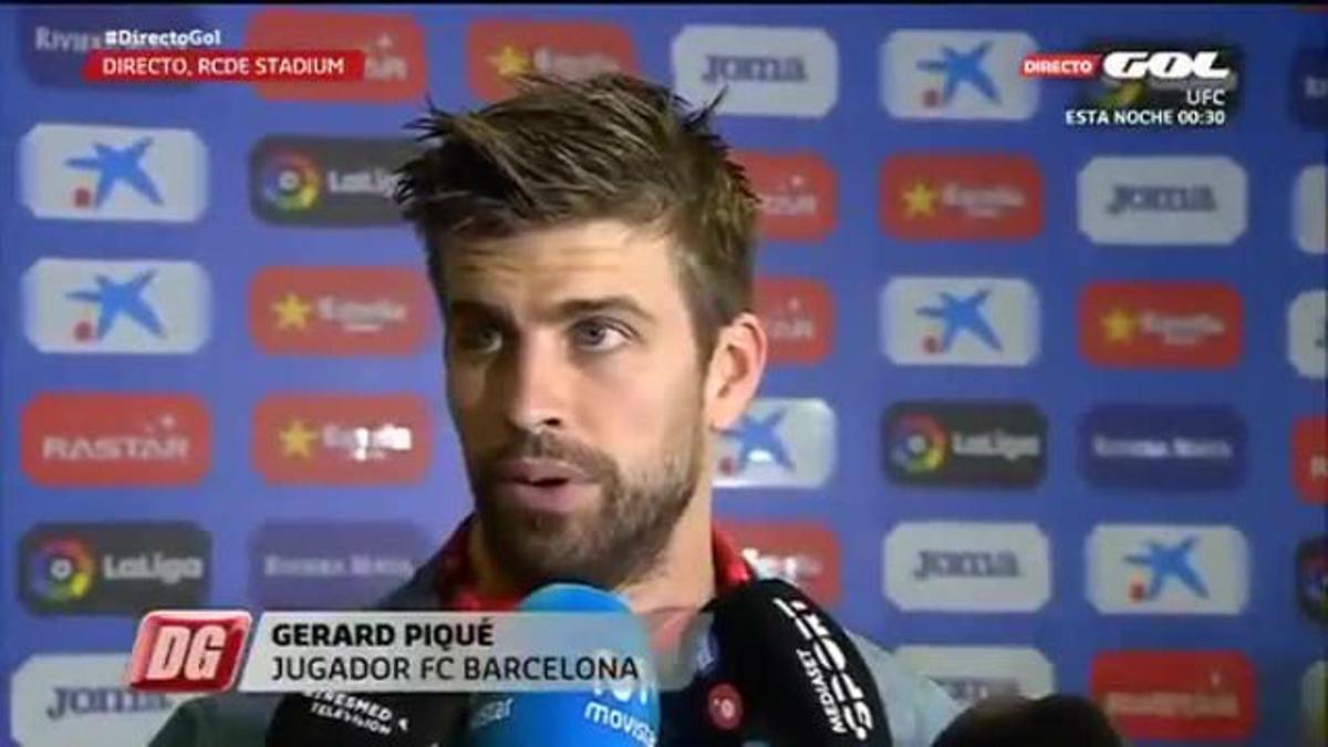 Piqué dio su opinión sobre los cánticos que hubo en el campo del Espanyol