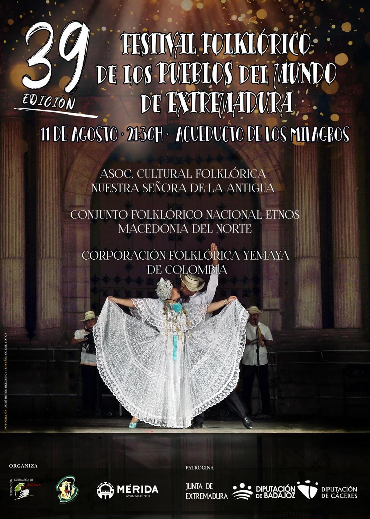 '39ª Edición del Festival Folkórico de los Pueblos del Mundo de Extremadura' en Mérida.