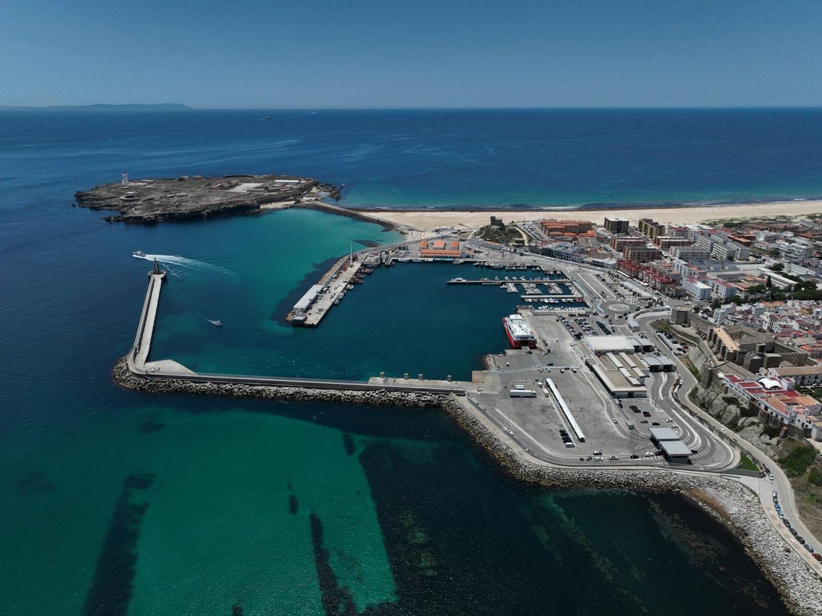 Vista aérea del puerto de Tarifa